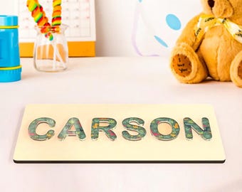 Wooden Personalized Baby Name Puzzle | Toddle Name Puzzle | Custom Wooden Puzzle | Baby Puzzle Gift | Kids Activities | Acrylic Ornaments