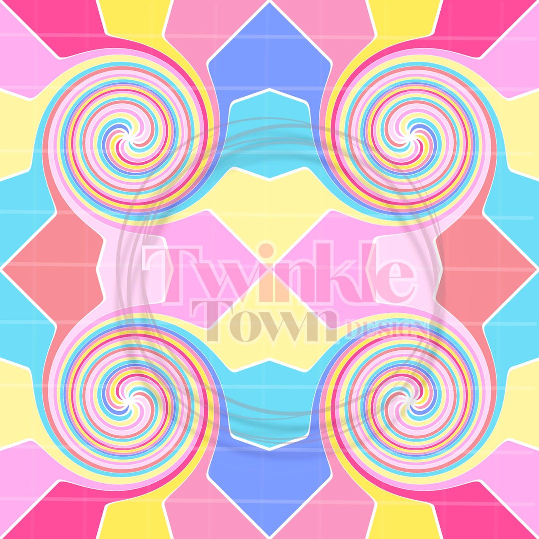 Spiralling Repeating Pattern Dots Spiral Seamless Pattern | Colorfull Repeating Pattern | PNG 300 ...
