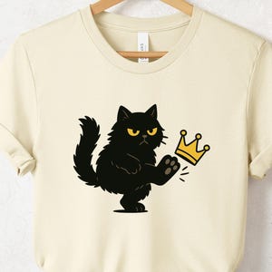No Kings in America Black Cat Shirt, Anti Trump Protest Shirt, Political Shirt, Subtle FDT, Funny Cat Shirt, Political Shirt, Resist Shirt
