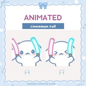 Cinnamon Roll Dog Emotes | Animated Emote Wave Lightstick | Ready To Use Premade Twitch YouTube Vtuber Discord Stream OBS Streamlabs