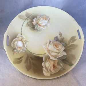Vintage R S Germany 9 1/2" Cake Plate and a matching 6" side plate