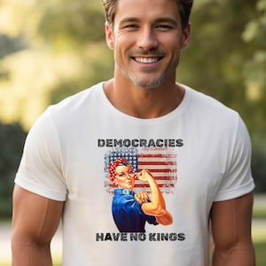Pro Democracy No Kings In America Shirt, Anti Trump Patriotic Tee, Resist Maga Political Protest Shirt, 4th of July Activist Shirt
