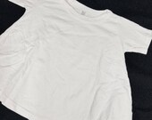 Girls flared T-shirt ready to dye. White. Size 4. Cotton