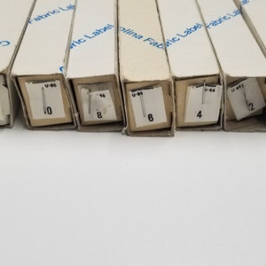 Garment Size Labels: Sew-in Labels 100% Cotton_ 12mo. - size 14 womens