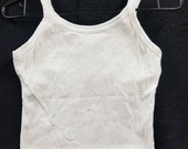 Junior Women's Camisole with lining- ready to dye. White. Multiple Sizes. Cotton