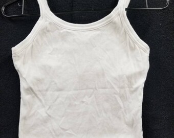 Junior Women's Camisole with lining- ready to dye. White. Multiple Sizes. Cotton