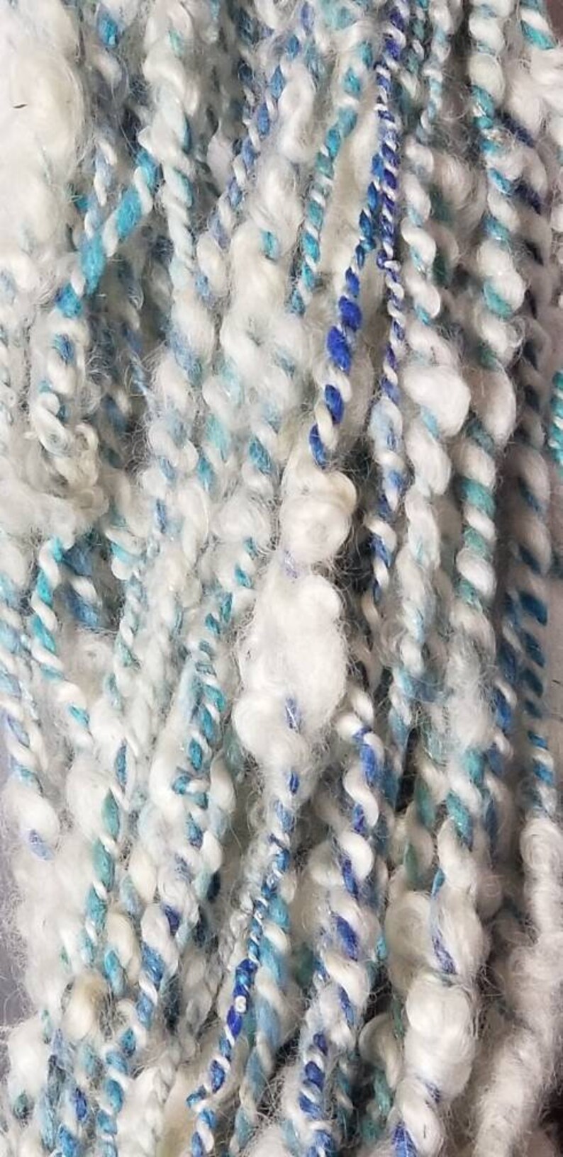 Art Yarn Ocean Waves Handspun Wool & Silk Chunky Yarn Etsy