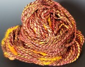 Art Yarn- Handspun: Brown, Pink & Golden Rod