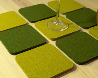 Square Pure Merino Wool Felt Drink Coaster