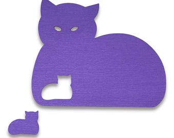 Pure Merino Wool Felt Mouse Pad/ Mat/ Trivet - Cat