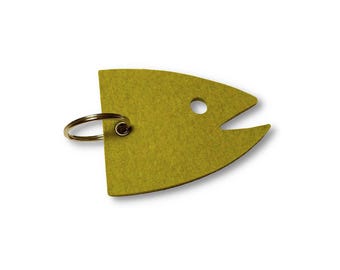 Merino Wool Felt Fish Keychain / Key Fob