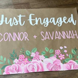 Banner per eventi personalizzati dipinti a mano, banner personalizzati in carta kraft, banner per compleanno