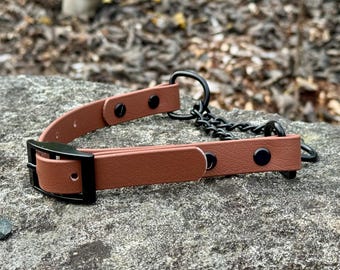 3/4" Waterproof Biothane Adjustable Martingale Collar - Standard Biothane