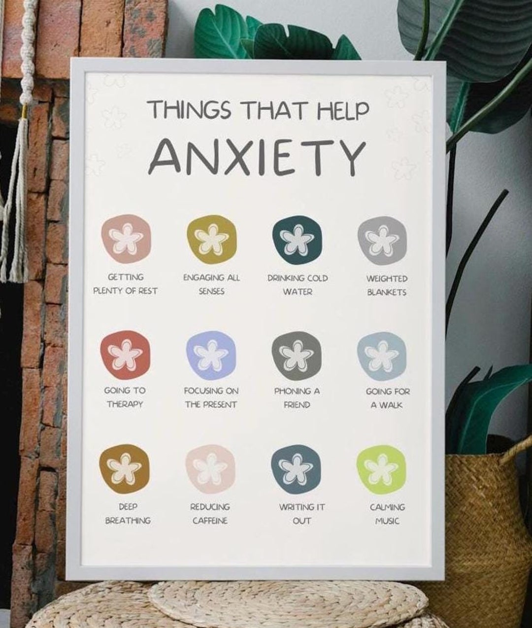 Minimalist Anxiety-inspired Digital Wall Art - Etsy