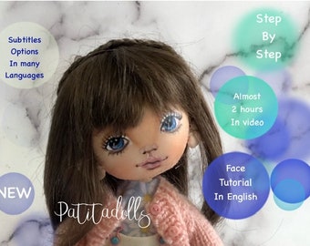 How to draw and paint textile Clothdoll Video Tutorial by Patitadolls