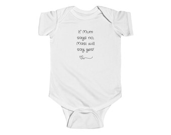 Funny Masi Says Yes Baby Bodysuit – South Asian Auntie Gift