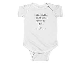 Hello Dada Baby Bodysuit – Newborn Announcement Romper