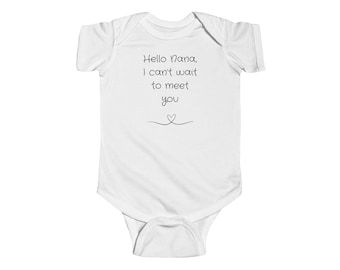 Hello Nana Baby Bodysuit – Newborn Announcement Romper