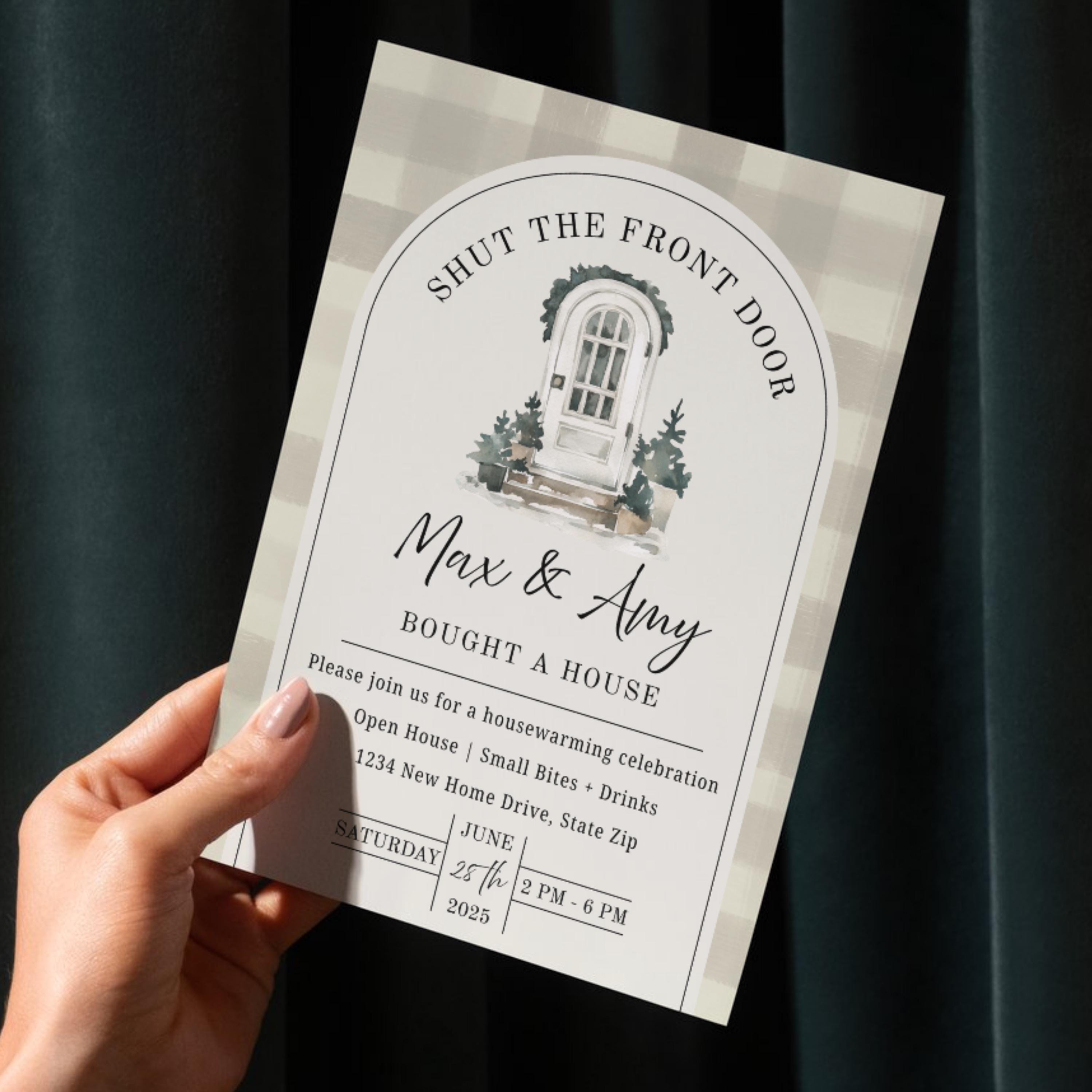 Shut the Front Door, Shut the Front Door Housewarming Party Invite ...