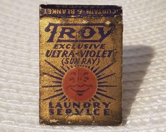 Vintage Troy Wäscherei Streichholzbriefchen aus Carlisle, PA.