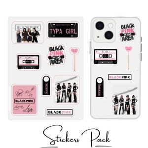 Pack d'autocollants 3D K-POP – Autocollants Autocollants BLACKPINK Must-Have | Téléphone et ordinateur | Fille typa | Cadeau parfait pour les fans
