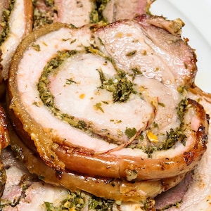 Homemade Porchetta Recipe with Herb and Garlic Crust - Printable for Holiday Gatherings