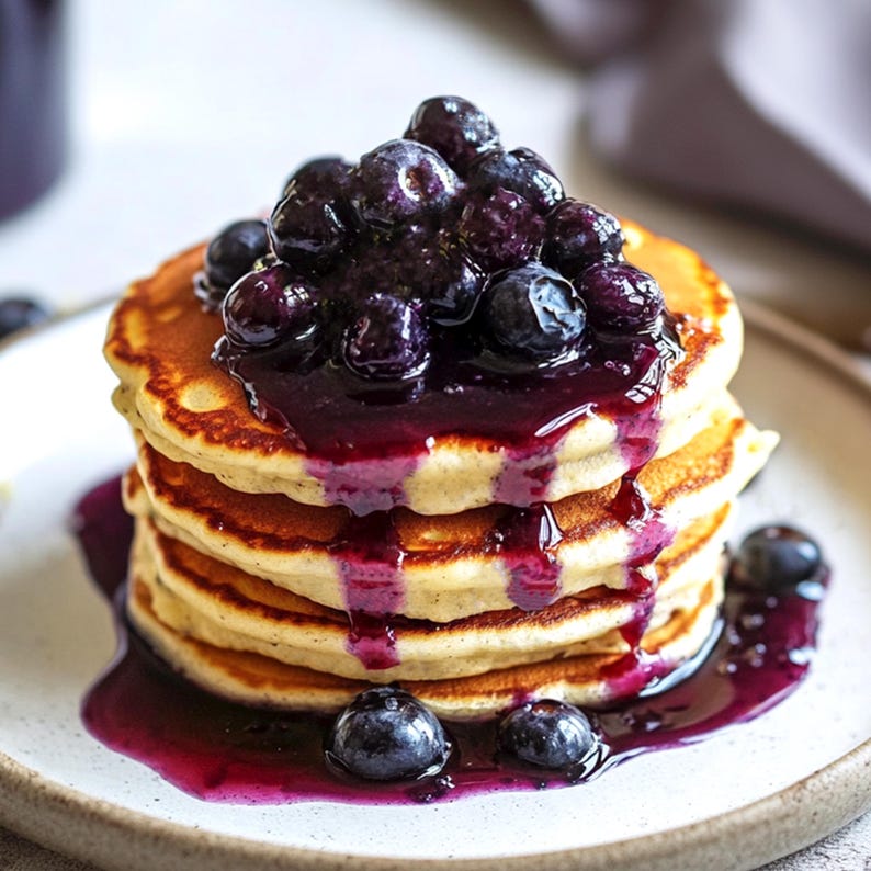 Pancake Rim Best Lemon Poppy Seed Pancake Recipe With Blueberry Compote, PDF ...
