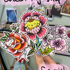 Pudding Dog Traditional Tattoo Sticker image 3