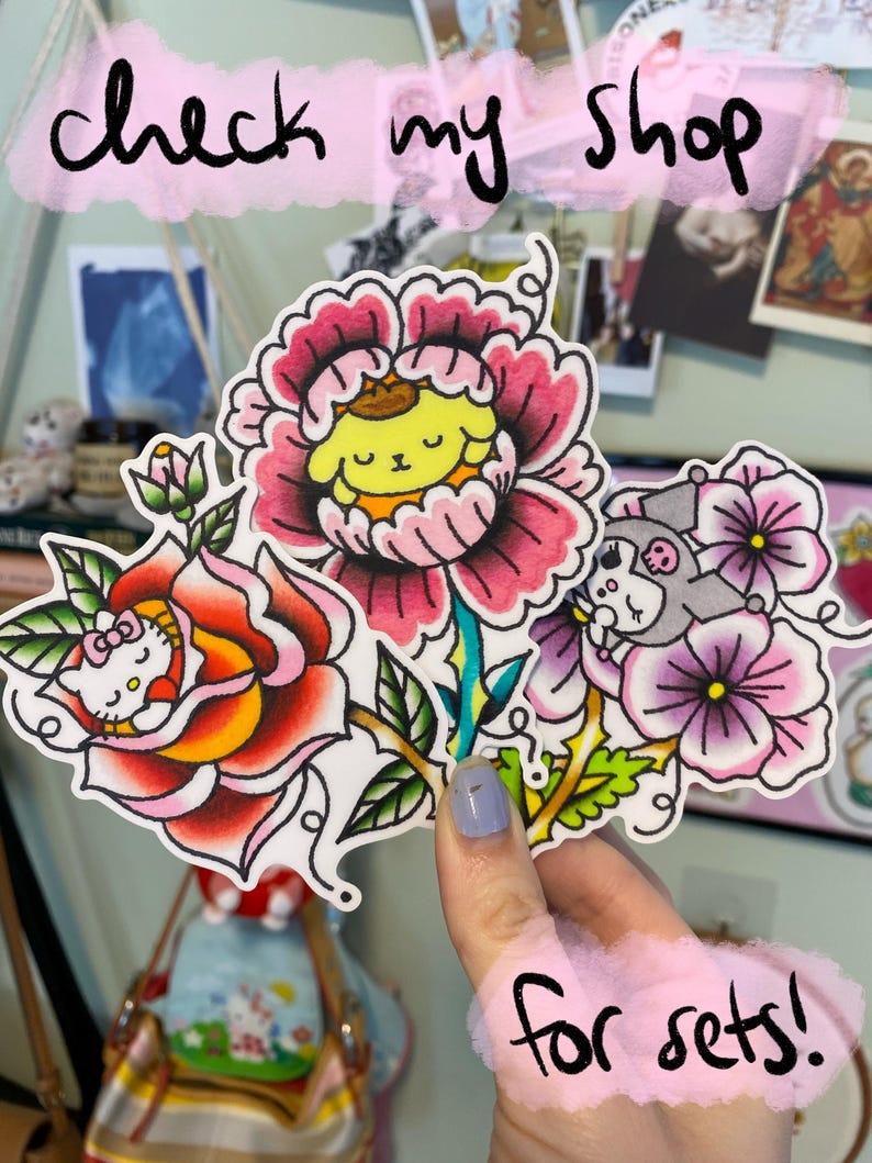 Pudding Dog Traditional Tattoo Sticker image 3