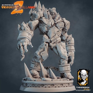 Stone Golem Miniature: ABS-Like Resin RPG Figure