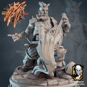32mm Bard Miniature | ABS-Like Resin Fantasy Mini | DnD, Pathfinder, Tabletop RPG Character Figure | Art by Javier &quot;Txiki&quot; Tejedor