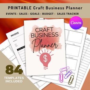 AFDRUKBARE Craft Business ORANJE ZAND Planner Template Bundel Small Business Home Business Planner Craft Order Form Organiseren Handgemaakt Logboek