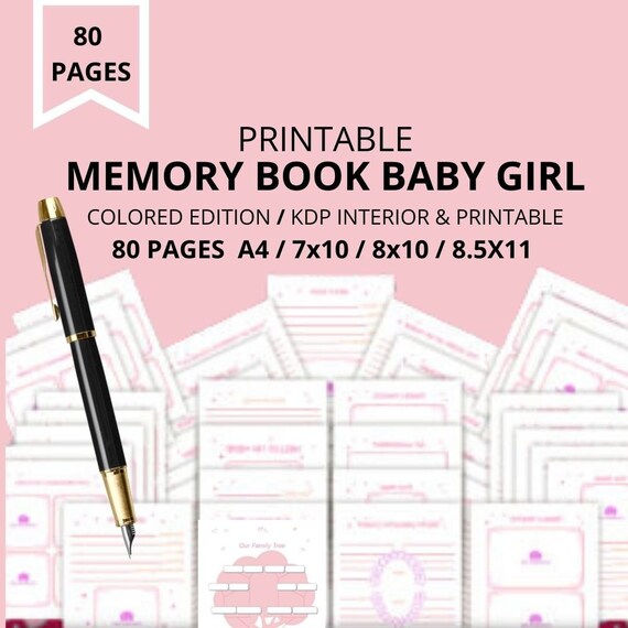 Baby Girl Memory Book Printable Baby Book Pages Baby Book - Etsy