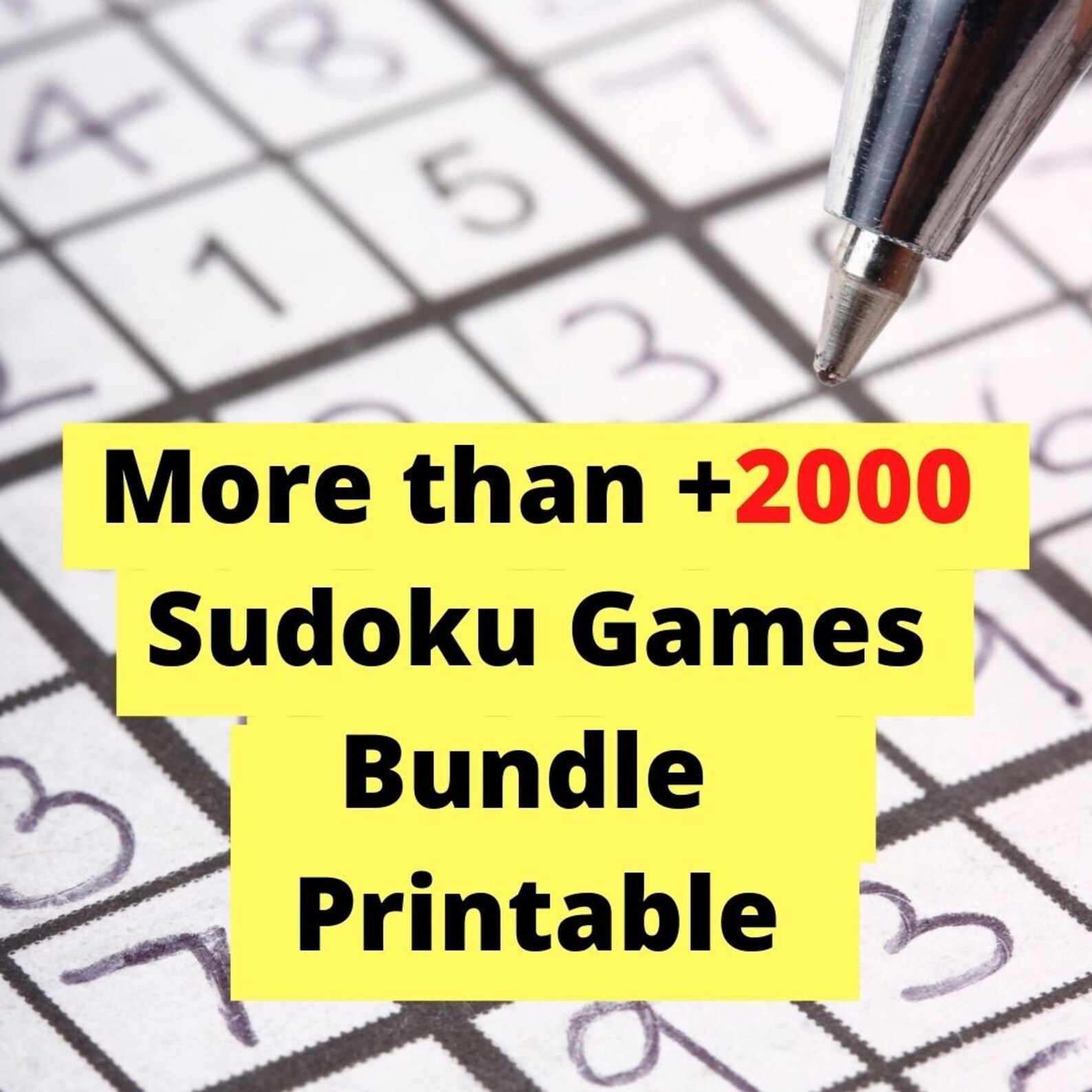 Sudoku Printable and KDP Interior BIG Bundle 2000 Games High - Etsy