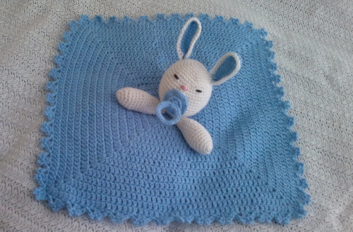 Lovely Baby Rabbit Security Blanket PDF Crochet Tutorial Pattern 77