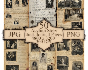 Haunted Asylum Records: 50 Vintage Horror Ephemera (Digital Download)