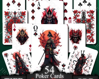 Samurai Poker Deck: Japanese Warrior Art (Digital Download)