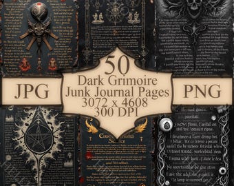 Dark Grimoire Art: 50 Occult Illustrations (Digital Download)