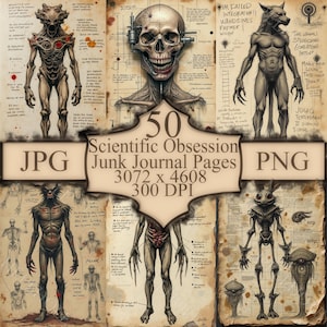 Ilustraciones de terror de científicos locos y oscuros: Arte de laboratorio gótico (Descarga digital)