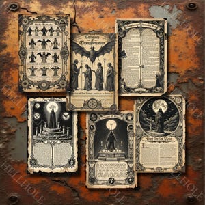Vampiric Grimoire: 50 Gothic Illustrations for Junk Journals (Digital Download) image 3
