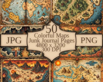 Fantasy Map Printables: RPG Worldbuilding Cartography Pack (Digital Download)