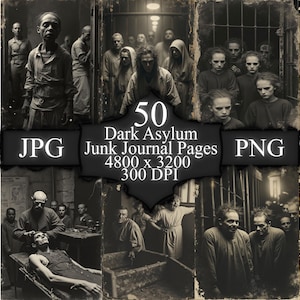 50 Horror Asylum Photos: Gothic Paranormal Art Prints (Digital Download)