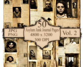 Creepy Asylum Art Prints: Dark Vintage Portraits (Digital Download)