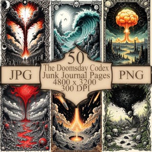 Apocalyptic Illustrations Art Pack: Doomsday Codex Printable Images (PDF Download