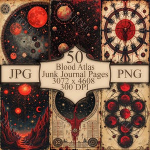 Occult Star Charts – Blood-Soaked Celestial Art, 50 Printable Night Sky Patterns (Digital Download)
