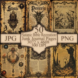 Satanic Bible Art: 50 Sinister Illustrations for Gothic Journals (Digital Download)