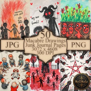 Stampe artistiche macabre e horror: inquietanti disegni gotici (download digitale)
