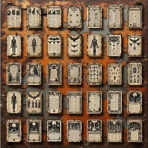 Vampiric Grimoire: 50 Gothic Illustrations for Junk Journals (Digital Download) image 6