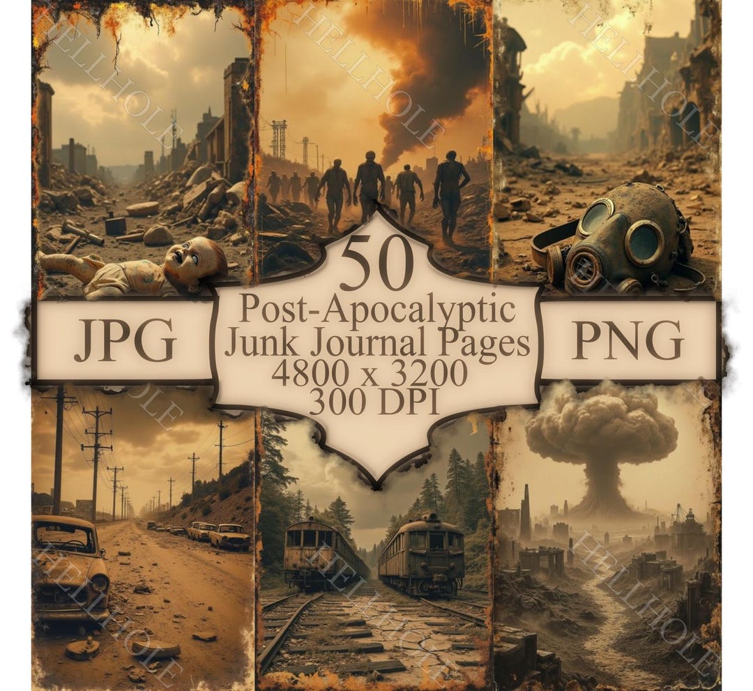 Post-apocalyptic Photography Bundle: 50 City Ruins, Gritty Textures ...