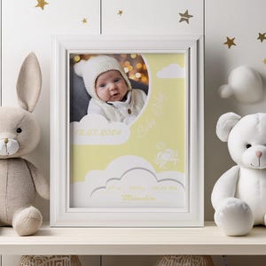 Personalisierte Geburtsposter mit Sternzeichen, perfekt als Geschenk für frischgebackene Eltern oder zur Dekoration im Kinderzimmer!